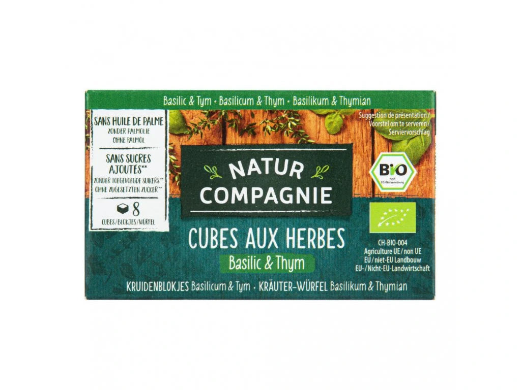 Natur Compagnie Organic Bujón herbal cubes, basil thyme, 3 x 80 g