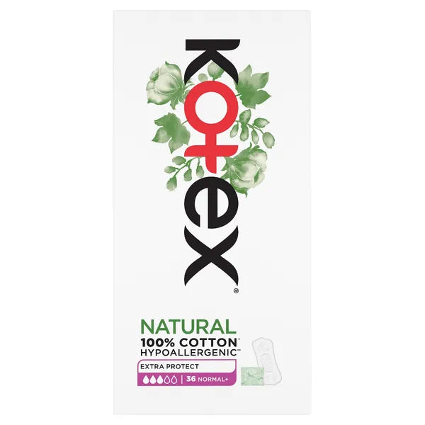 Kotex Liners NATURAL Normal+ panty liners 5 packs x 36 pcs