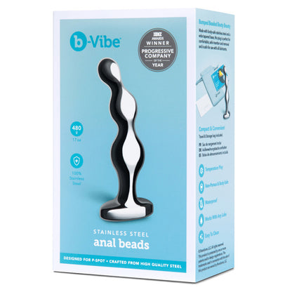 b-Vibe Stainless Steel Anal Beads Silver