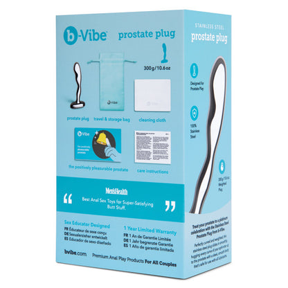 b-Vibe Stainless Steel Prostate Plug Silver