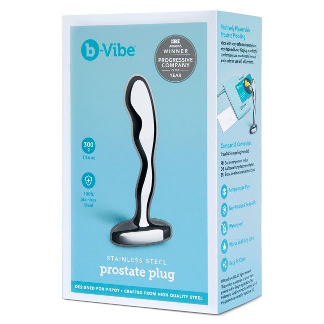 b-Vibe Stainless Steel Prostate Plug Silver