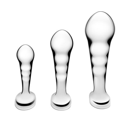 b-Vibe Stainless Steel P Spot Training Set Silver