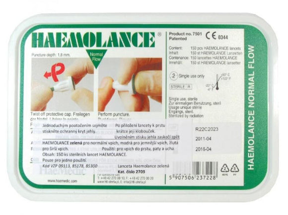 DISPOLAB Lancets 2703 + Haemolance Plus for adult green 100 pcs