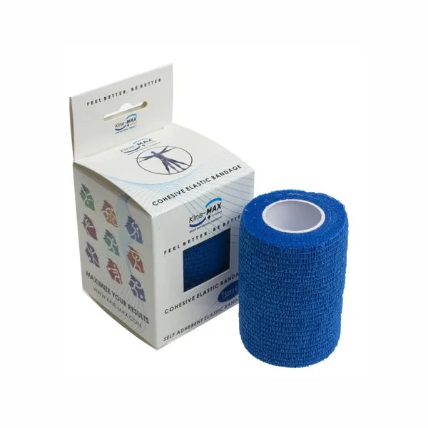 KineMAX Cohesive 7.5 cm x 4.5 m elastic self-fixing bandage 1 pc Blue