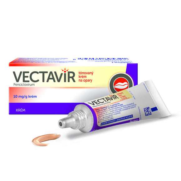Vectavir toned cream for herpes treatment 2 g