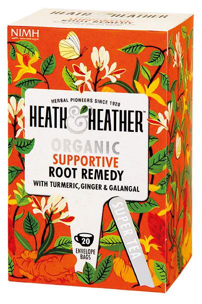 Heath & Heather Organic Turmeric Ginger Galangal tea 20 teabags x 1.5g