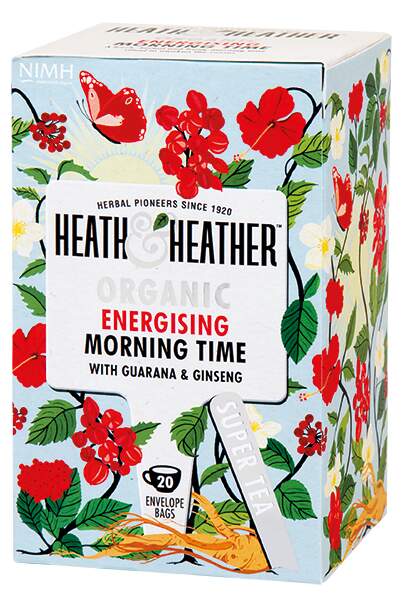 Heath & Heather Morning Guarana and Ginseng tea 20 teabags x 2g