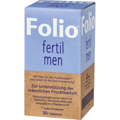 Folio fertil men tablets to support male fertility, 30 tablets