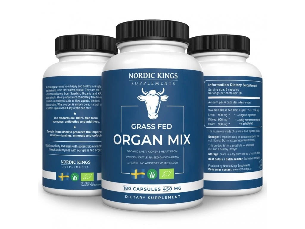 Nordic Kings Organic Grass Fed Organ Mix 180 capsules