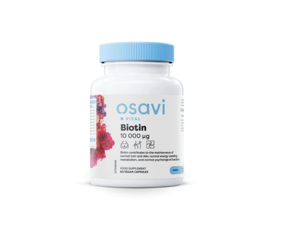 Osavi Biotin Extra Strength 10 mg, 60 vegan capsules