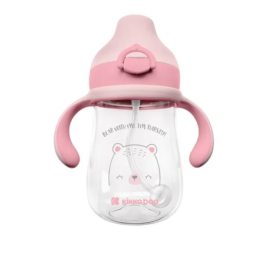 KikkaBoo Cup with silicone sippy cup 6m+ pink 300 ml