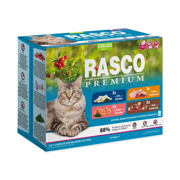 Rasco Premium Sterilized multipack cat food 12x85 g