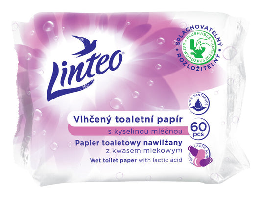 Linteo Wet toilet paper with lactic acid 60 pcs