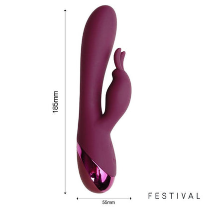 Festival Brole Rabbit Vibrator Burgundy