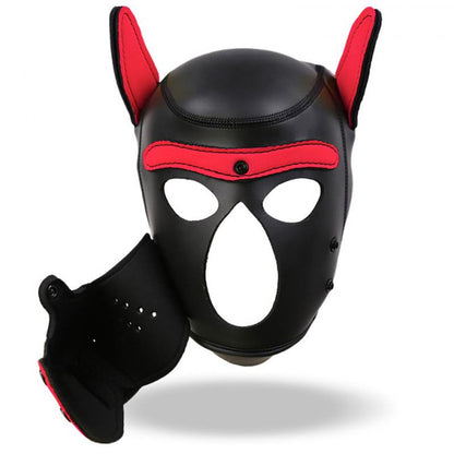 InToYou BDSM Line Hound Dog Hood with Removable Muzzle Red