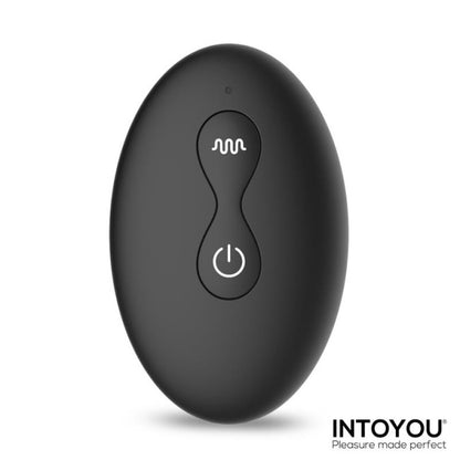 InToYou Mouve Waving Vibrating Anal Plug with Remote Control 2 Motors Black