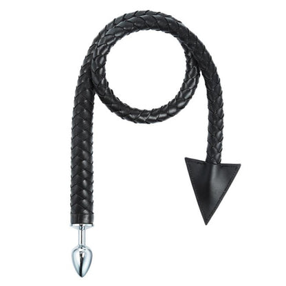 LateToBed BDSM Line Weave Devil Tail Butt Plug Black