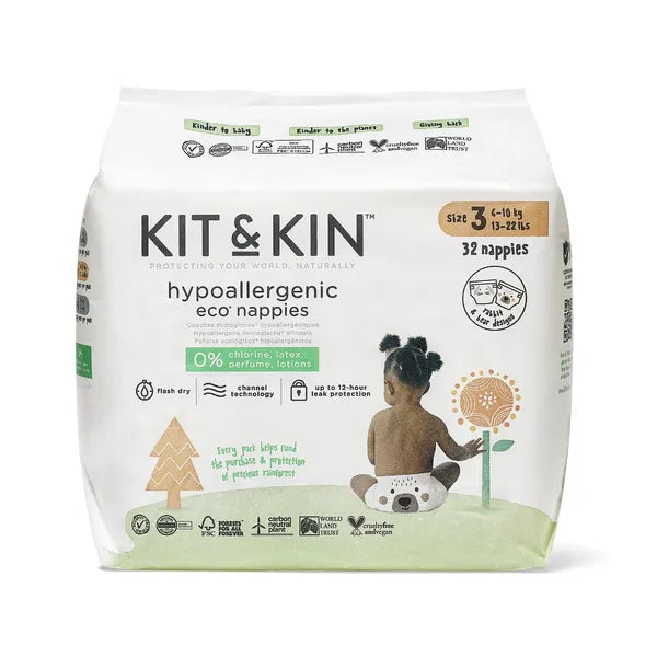 Kit & Kin Eko diapers size 3, 6-10 kg, 32 pcs