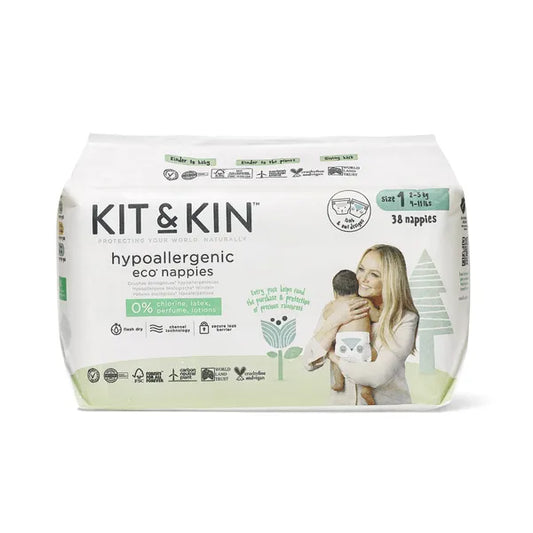 Kit & Kin Eko diapers size 1, 2-5 kg, 38 pcs