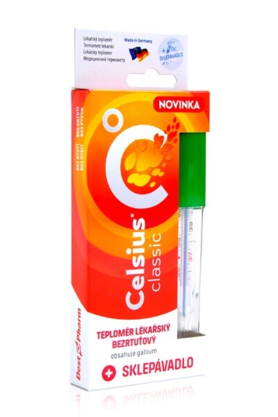 Celsius Classic mercury-free thermometer with case