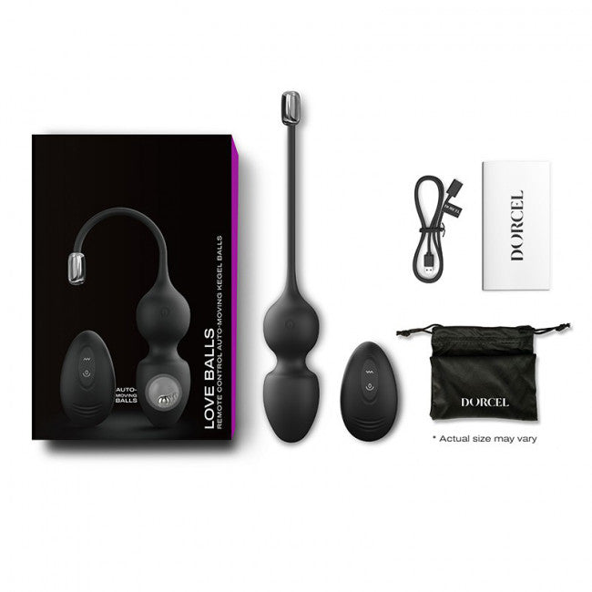 Dorcel Love Balls Vibrating Kegel Balls with Remote Control Black