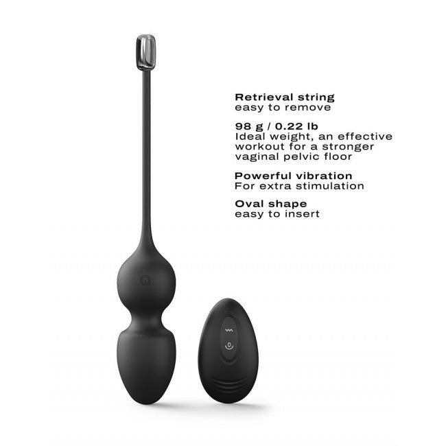 Dorcel Love Balls Vibrating Kegel Balls with Remote Control Black