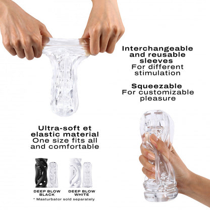 Dorcel Deep Blow Extrem Sleeve for Masturbator Transparent
