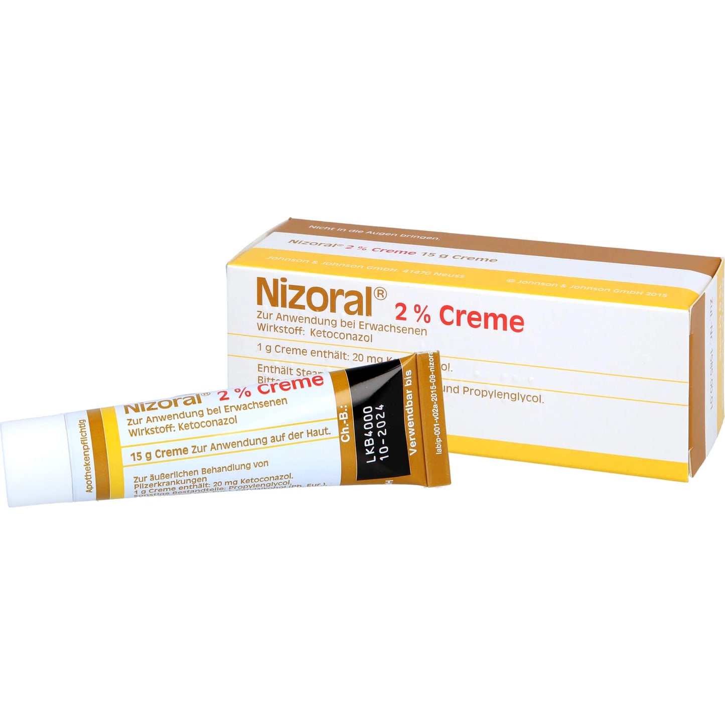 Nizoral 2% Cream for fungal skin infections, 15 g