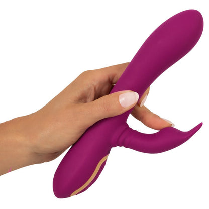 Javida 3 Function Vibrator with Rotating Massage Pearls Purple