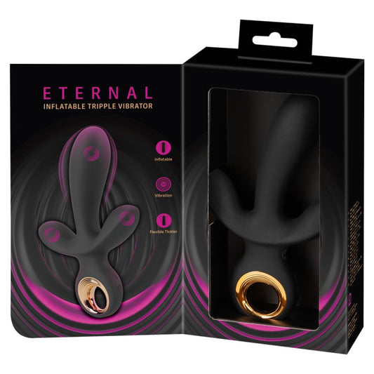 Eternal Inflatable Triple Vibrator Black