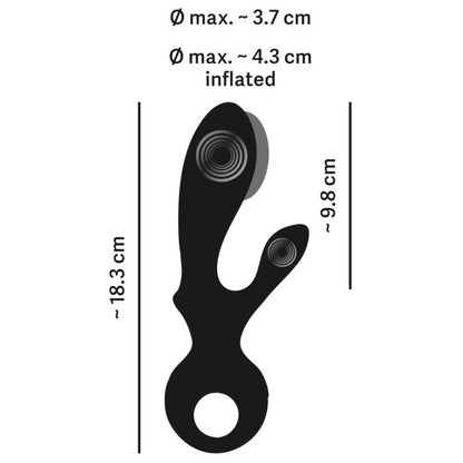 Eternal Inflatable Rabbit Vibrator Black