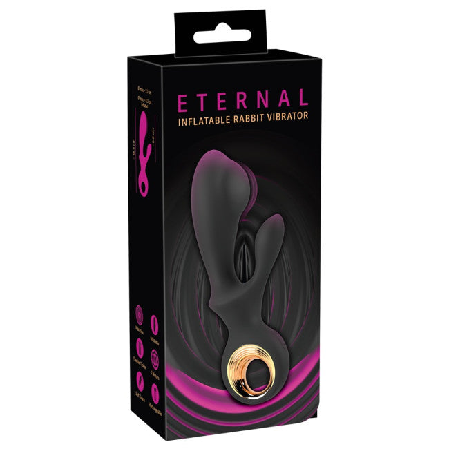 Eternal Inflatable Rabbit Vibrator Black