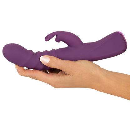 Javida 2 Function Vibration & Thrusting Rabbit Vibrator Purple