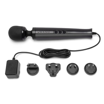 Le Wand Die Cast Plug-in Vibrating Massager Black