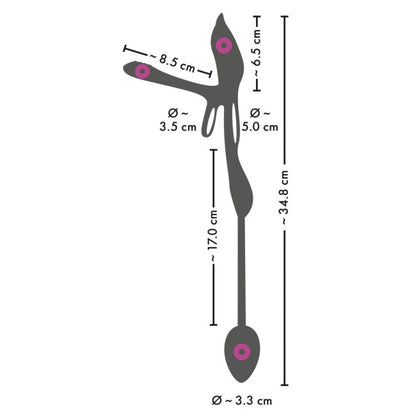 Coup!es Choice RC Multi Function Couples Vibrator Black