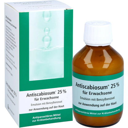 Antiscabiosum 25% for adults, emulsion for scabies treatment, 200 ml solution