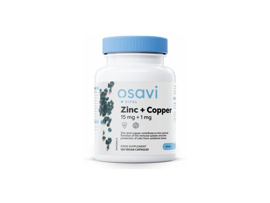 Osavi Zinc + Copper 15 mg + 1 mg, 120 vegan capsules