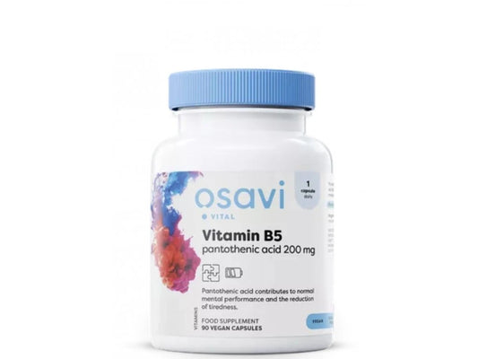 Osavi Vitamin B5, Pantothenic acid, 200 mg, 90 vegan capsules