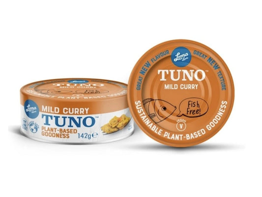 Loma Linda Tuno Mild Curry, alternative to fine curry tuna, vegan, 2 x 142 g