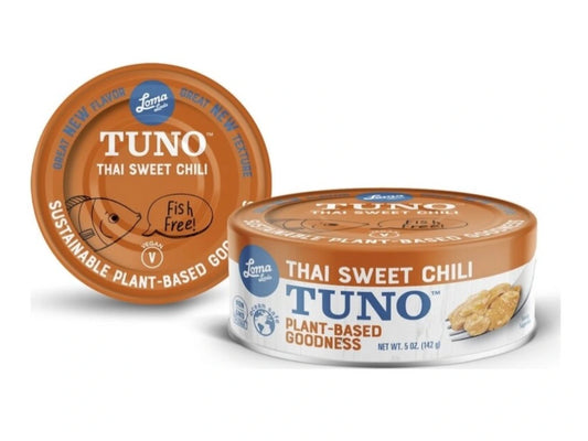 Loma Linda Tuno Thai Sweet Chili, alternative to fine curry tuna, vegan, 2 x 142 g