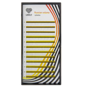 LOVELY eyelashes Russian volume 2D, D 0.10 mix 6-12 mm (12 lines)