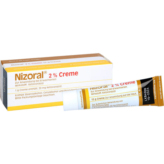 Nizoral 2% Cream for fungal skin infections, 15 g