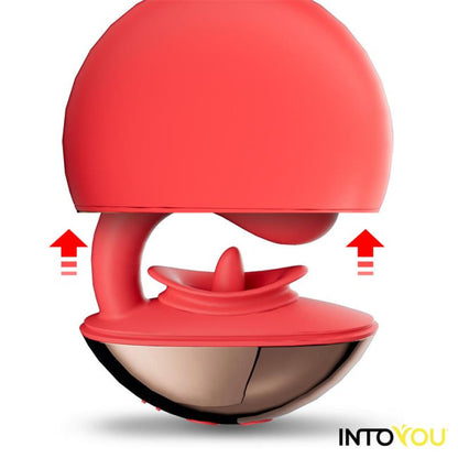 InToYou App Series Rondy Vibrating & Licking Tongue Stimulator with App Red