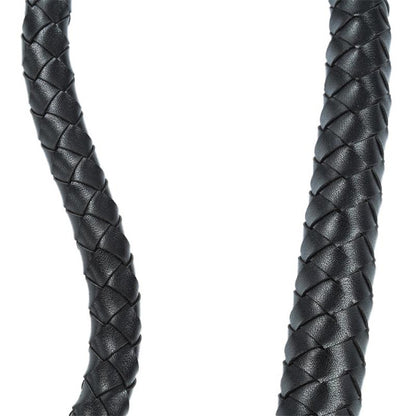 LateToBed BDSM Line Weave Devil Tail Butt Plug Black
