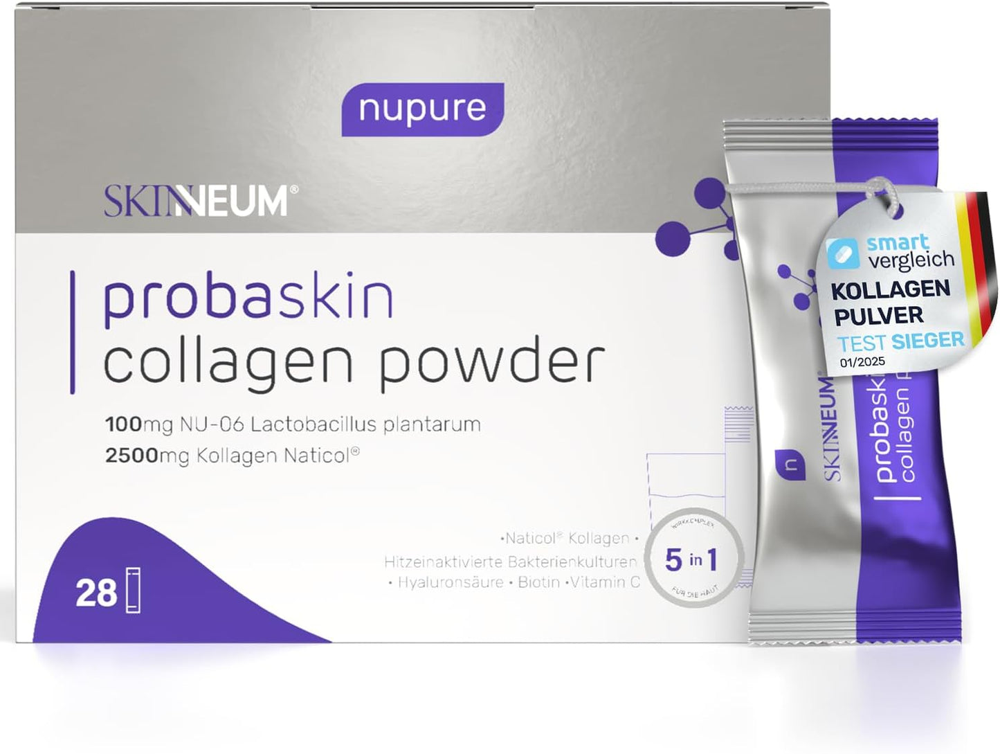 Nupure® Probaskin Naticol® Marine Collagen Powder 2000 mg - 28 sachets