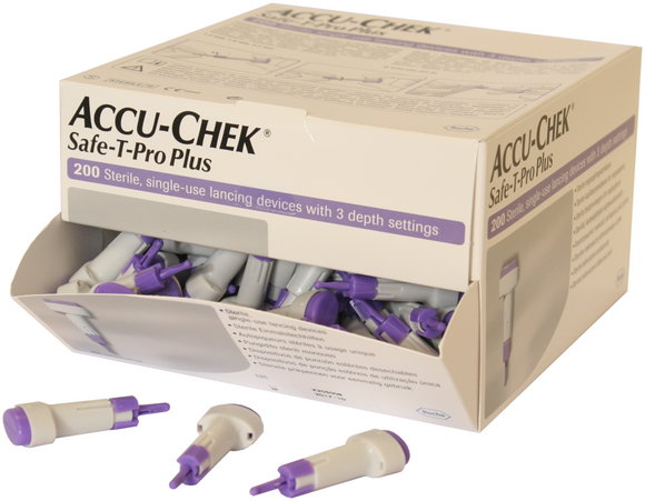 Accu-Chek Safe-T-Pro Plus Lancing Devices 200 pcs