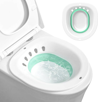 Toilet Sitz Foldable Bath Seat Portable Bidet Insert for Hemorrhoid Treatment, Pregnant Women and Elderly People