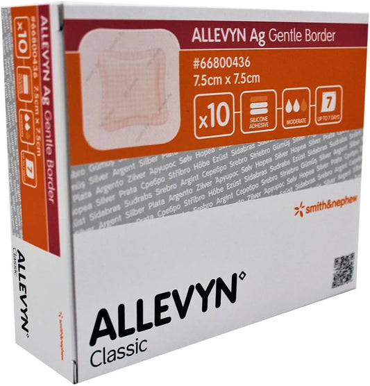 Allevyn Ag Non-Adhesive Wound Dressing 7.5cm x 7.5cm - 10 pcs My Dr. XM Allevyn Ag Non-Adhesive Wound Dressing 7.5cm x 7.5cm - 10 pcs My Dr. XM