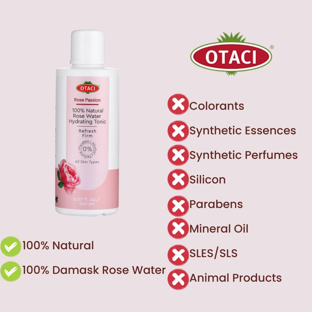 OTACI 100% Natural & Pure Damask Rose Water 150 ml