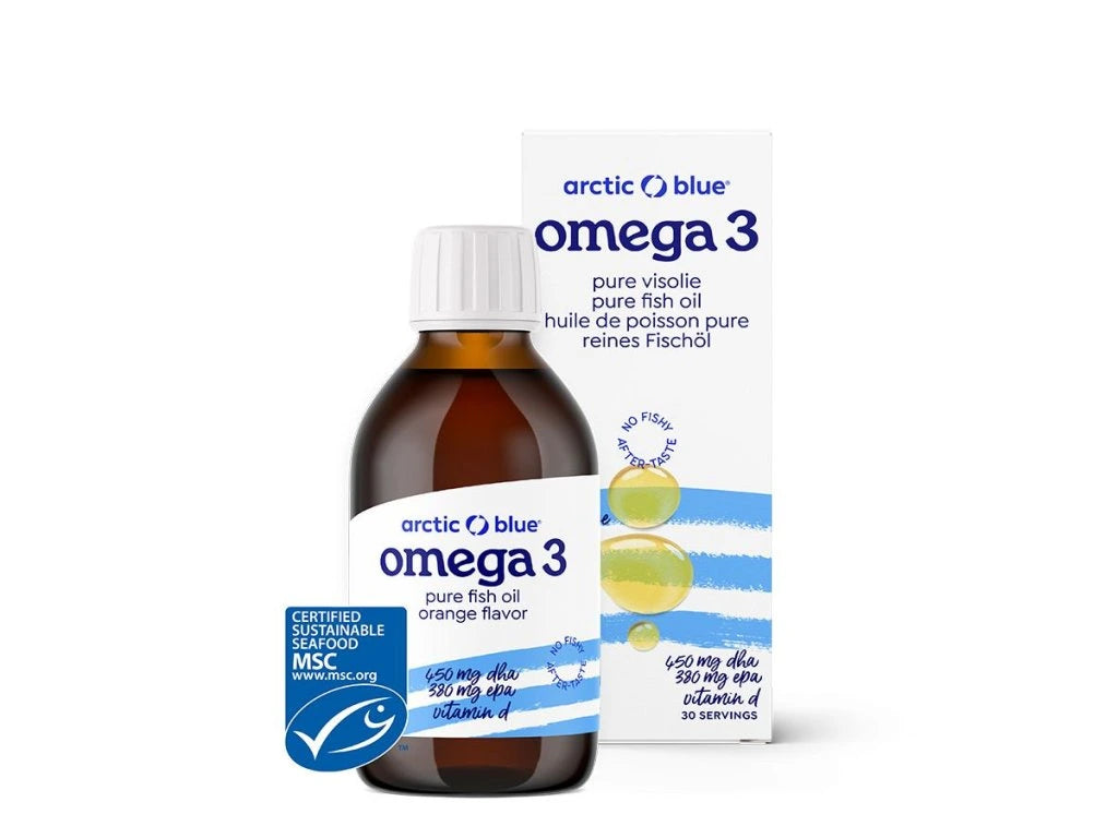 Arctic Blue Kids Omega 3, Pure Fish Oil with Vitamin D, Orange Flavor 150 ml